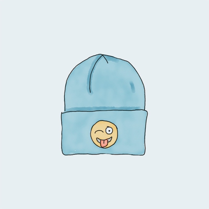 Platzhalterbild für eine Mütze mit Smileyface